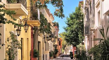 A green street in Athens